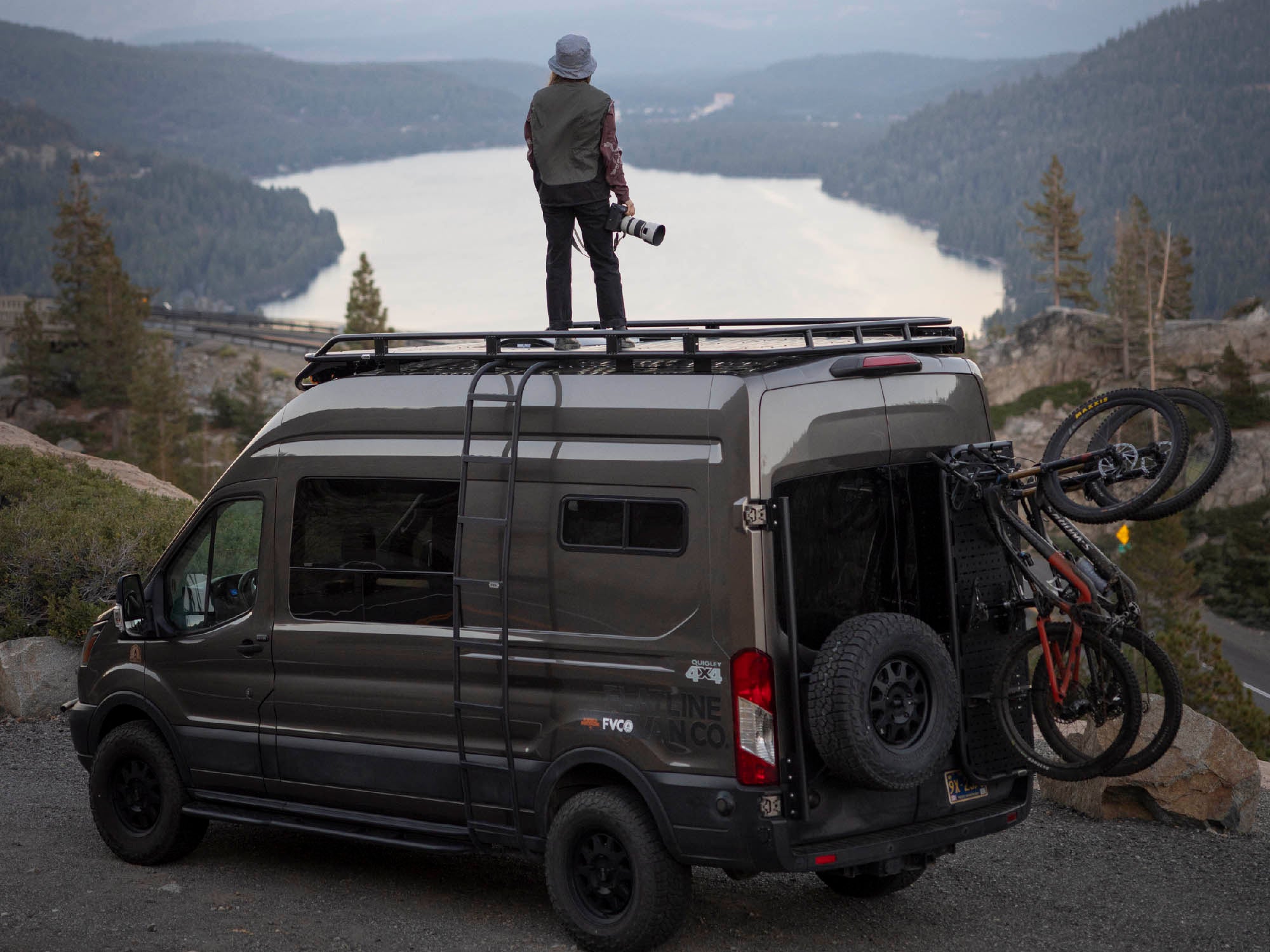 4x4 ford transit camper Flatline Van Co. - 2015-2025 Ford Transit 148 EXT Transit Safari Roof Rack