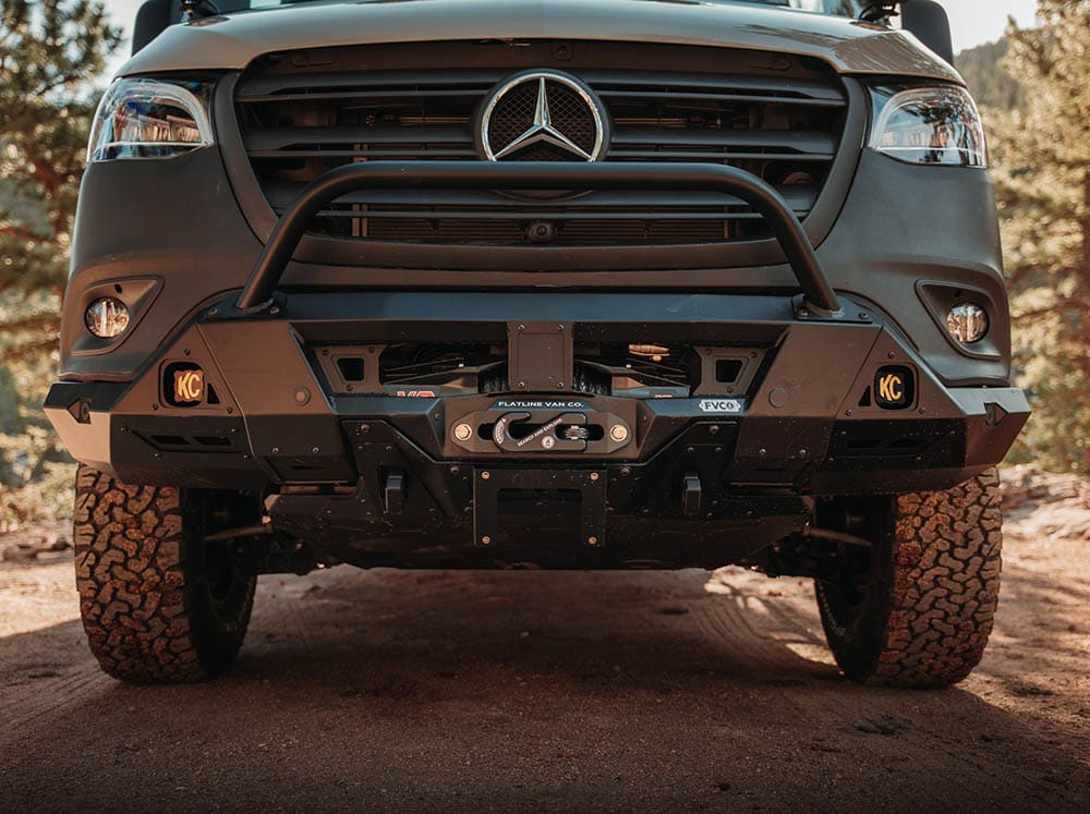 Van Rear Winch Winch Fairlead for Synthetic Winch Ropes | Flatline Van Co.