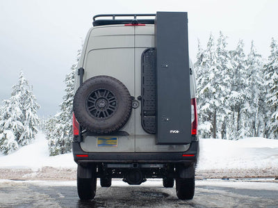 Rear Door Ski and Snowboard Locker for adventure vans at Mt Hood Meadows