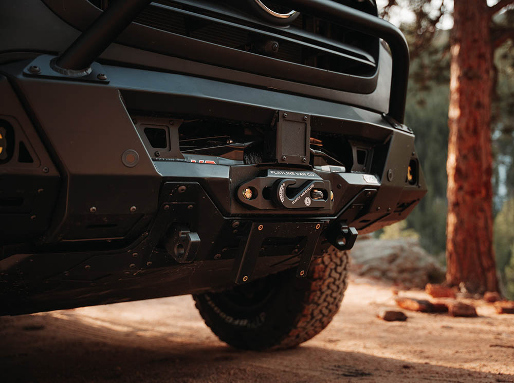 Van Rear Winch Winch Fairlead for Synthetic Winch Ropes | Flatline Van Co.