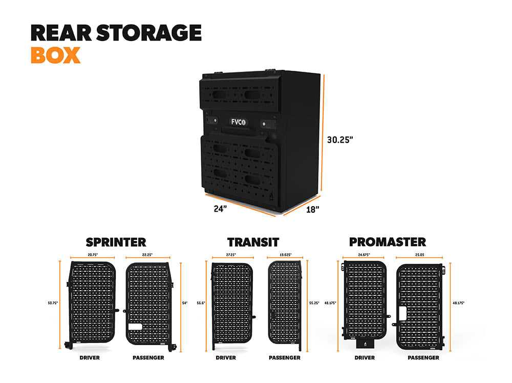 Van Rear Storage Box | Flatline Van Co.