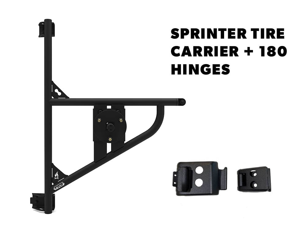 Sprinter Tire Carrier + 180 Hinges