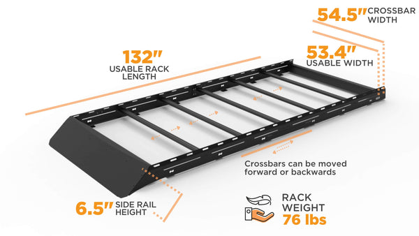 Sprinter 144 Standard Roof Rack Dimensions