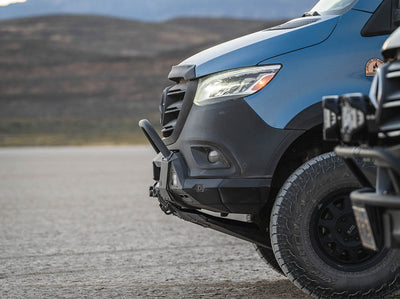 Side profile view of Sprinter Van Front Bumper at the Alvord Desert