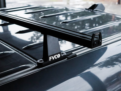 Sprinter Van Crossbar Roof Rack installed on high roof Sprinter van