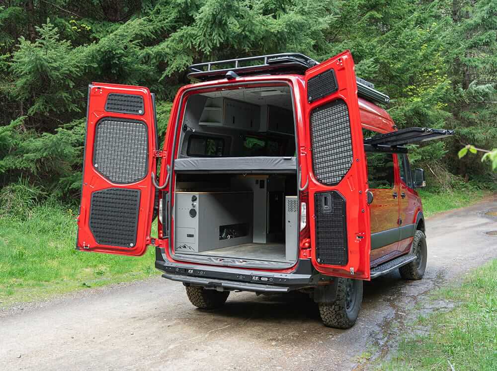 Sprinter Rear Door Panel Or Rack Sprinter Rear Door Molle Panels | Flatline Van Co.