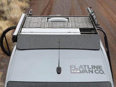 FVC Sprinter Standard Roof Rack with solar panels and decking