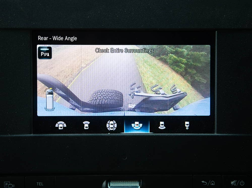 Sprinter rear camera view with rear door products installed