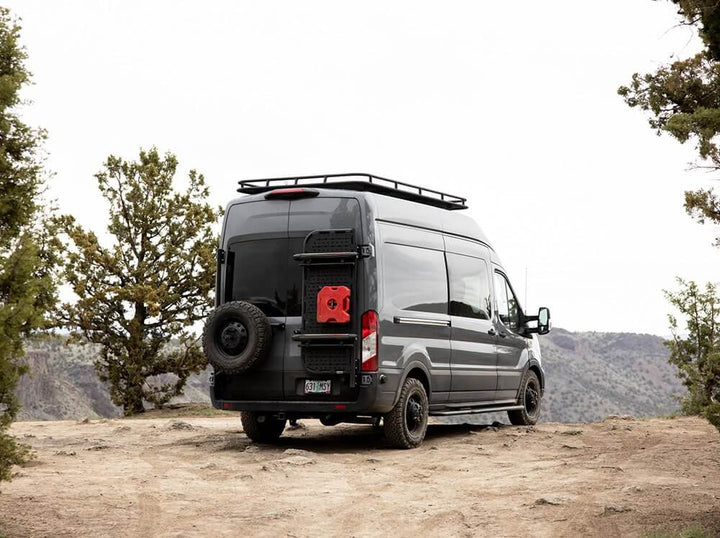 Transit Rear Door Transit Rear Door Platform | Flatline Van Co.