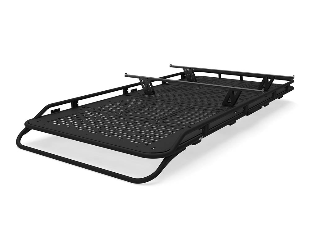 Decking High Bar Kit on Transit Safari Roof Rack with 71" overhang crossbars