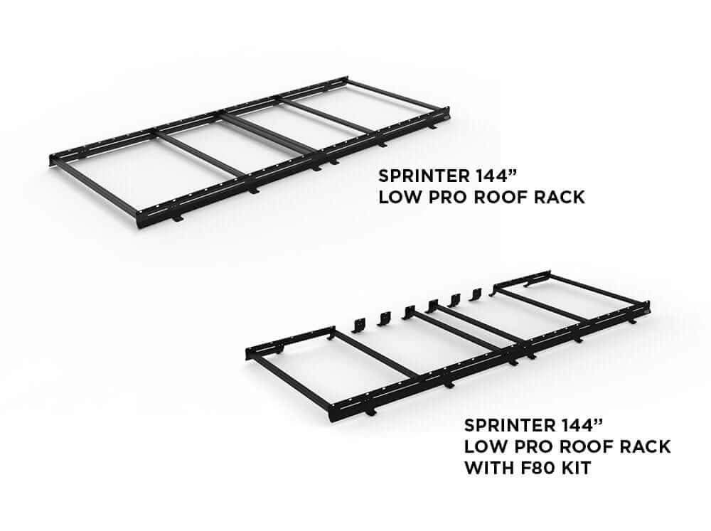 Sprinter 144" HR Low Pro Roof Rack - with F80 Awning Kit